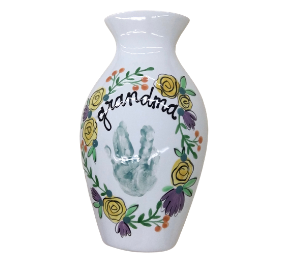 Torrance Floral Handprint Vase