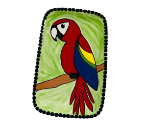 Torrance Scarlet Macaw Plate