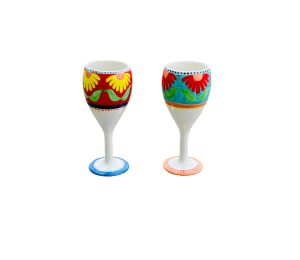 Torrance Floral Wine Glass Set