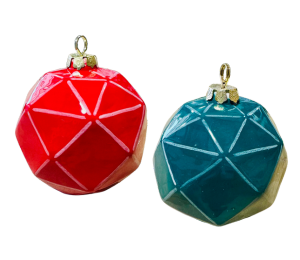 Torrance Jewel Toned Faceted Ornament