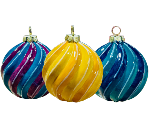 Torrance Jewel Toned Spiral Ornament